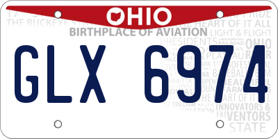 OH license plate GLX6974