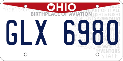 OH license plate GLX6980