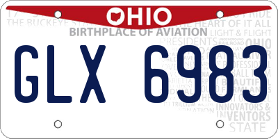 OH license plate GLX6983