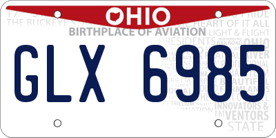 OH license plate GLX6985