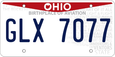 OH license plate GLX7077