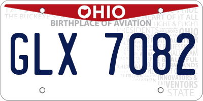 OH license plate GLX7082