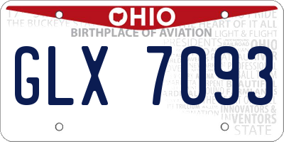 OH license plate GLX7093
