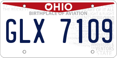 OH license plate GLX7109