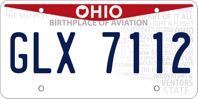 OH license plate GLX7112
