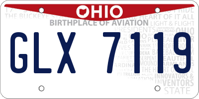 OH license plate GLX7119