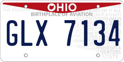 OH license plate GLX7134