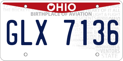 OH license plate GLX7136