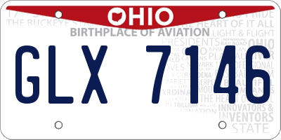 OH license plate GLX7146