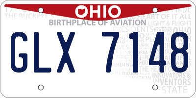 OH license plate GLX7148