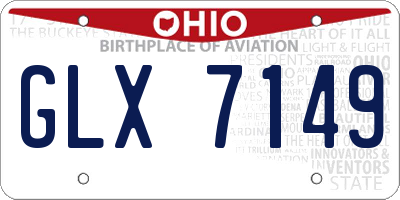 OH license plate GLX7149