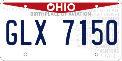 OH license plate GLX7150