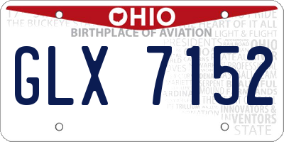OH license plate GLX7152