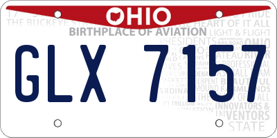 OH license plate GLX7157