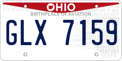 OH license plate GLX7159