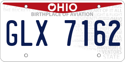 OH license plate GLX7162