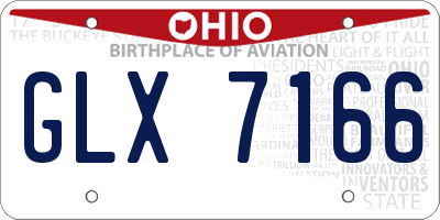 OH license plate GLX7166