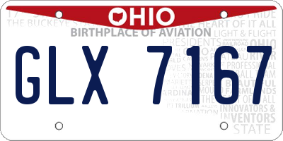 OH license plate GLX7167