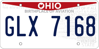 OH license plate GLX7168