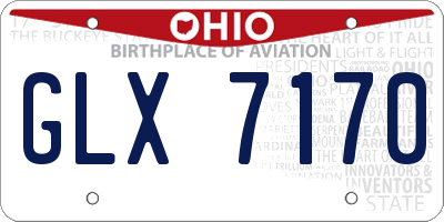OH license plate GLX7170