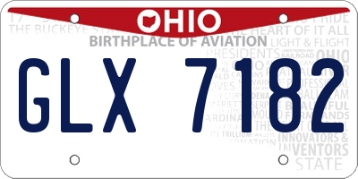 OH license plate GLX7182