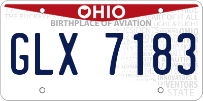 OH license plate GLX7183