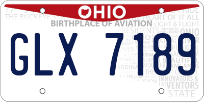 OH license plate GLX7189