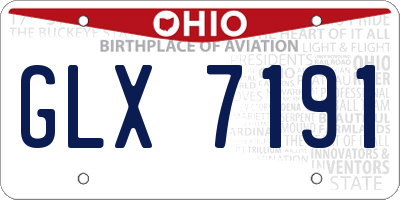 OH license plate GLX7191