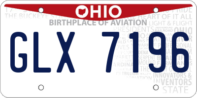 OH license plate GLX7196