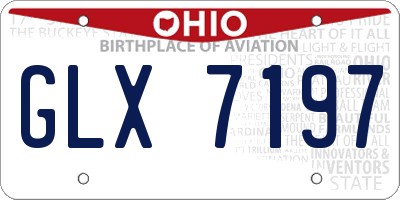 OH license plate GLX7197