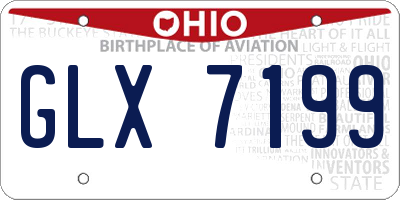 OH license plate GLX7199