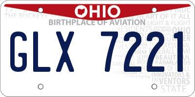 OH license plate GLX7221