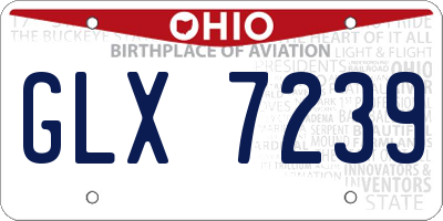 OH license plate GLX7239
