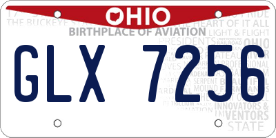 OH license plate GLX7256