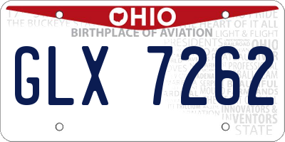 OH license plate GLX7262