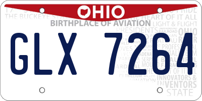 OH license plate GLX7264