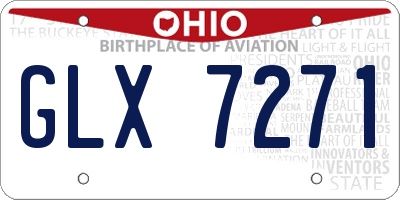OH license plate GLX7271