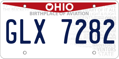 OH license plate GLX7282