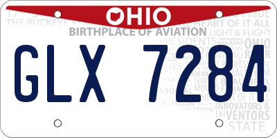 OH license plate GLX7284