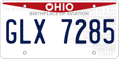 OH license plate GLX7285