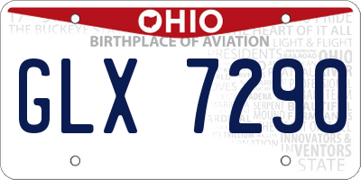 OH license plate GLX7290