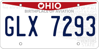 OH license plate GLX7293