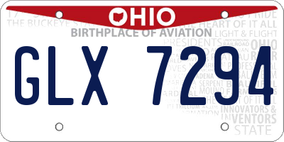 OH license plate GLX7294
