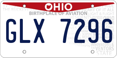 OH license plate GLX7296