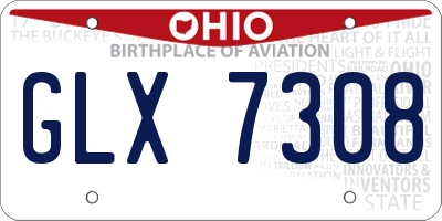 OH license plate GLX7308