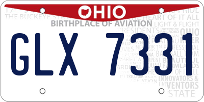 OH license plate GLX7331