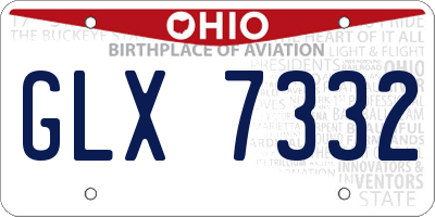OH license plate GLX7332