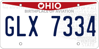 OH license plate GLX7334