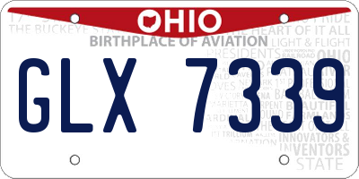 OH license plate GLX7339