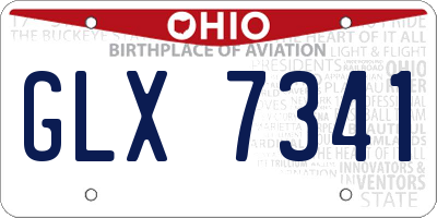 OH license plate GLX7341